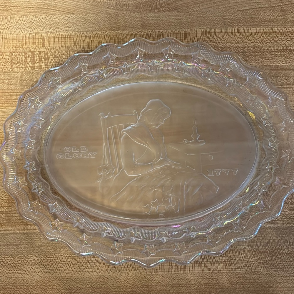Fostoria “American Milestones” limited edition crystal plate